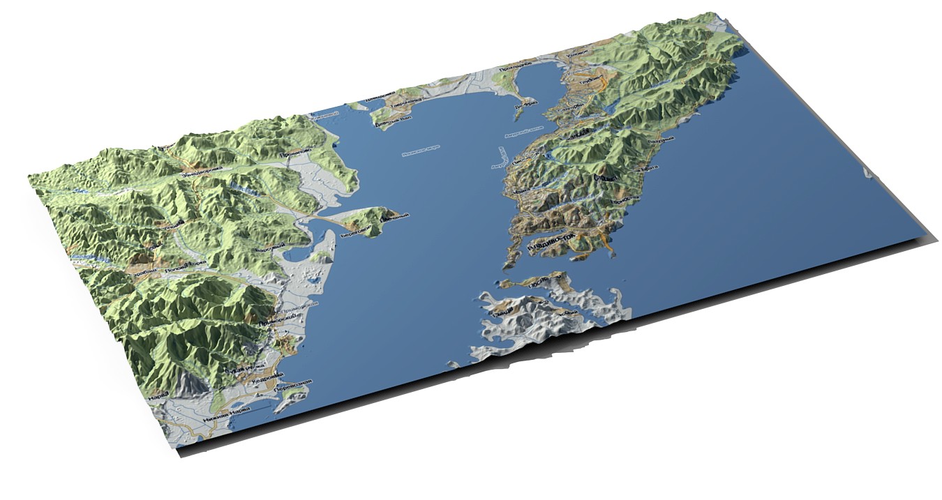 Трехмерные карты России и других стран мира. 3D Mapper